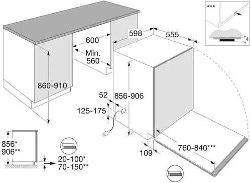 ETNA VW942HN volledig geïntegreerde vaatwasser 2