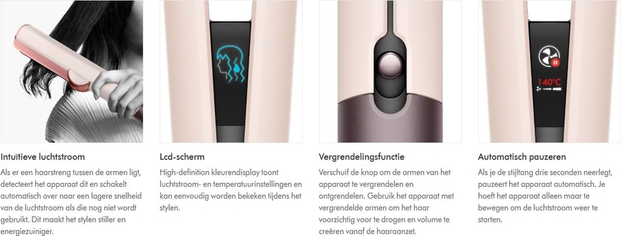 Dyson Airstrait Straightener - Stijltang - Ceramic Pink / Rose Gold 2