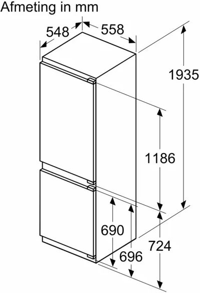 Siemens KI96NVFD0 iQ300 koel-vriescombinatie 2