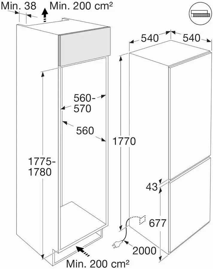 ETNA KCS7178 koel/vries combinatie  2
