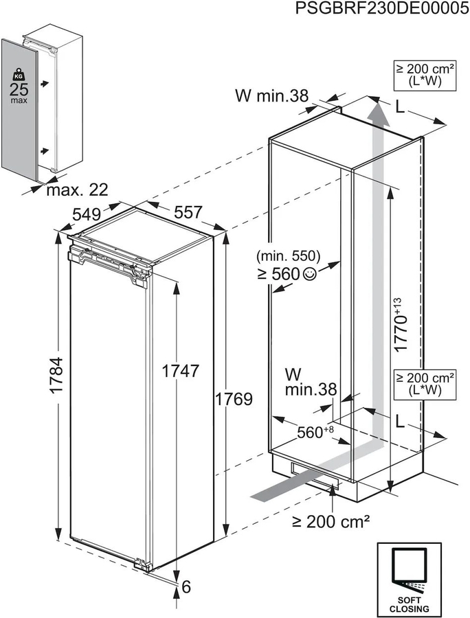 AEG TK9ZS181DC Inbouw Koelkast 2