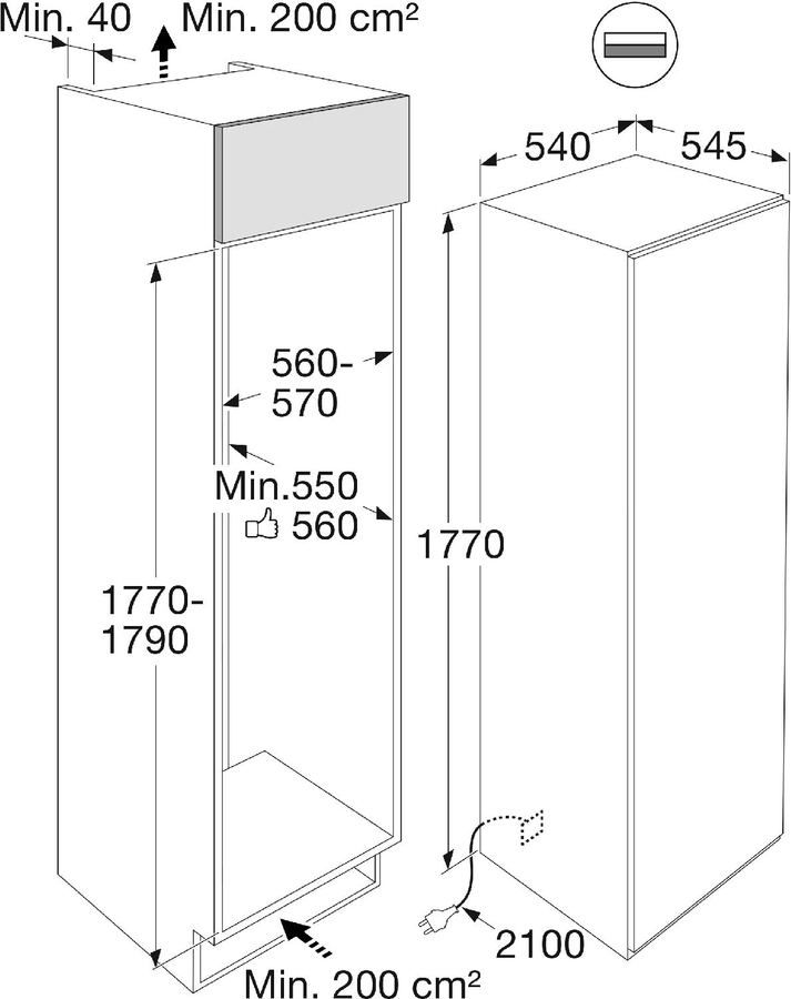 ETNA KKD7178 inbouw koelkast  2
