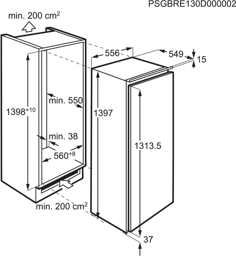 AEG SFE814D9ZC LongFresh inbouw koelkast 2