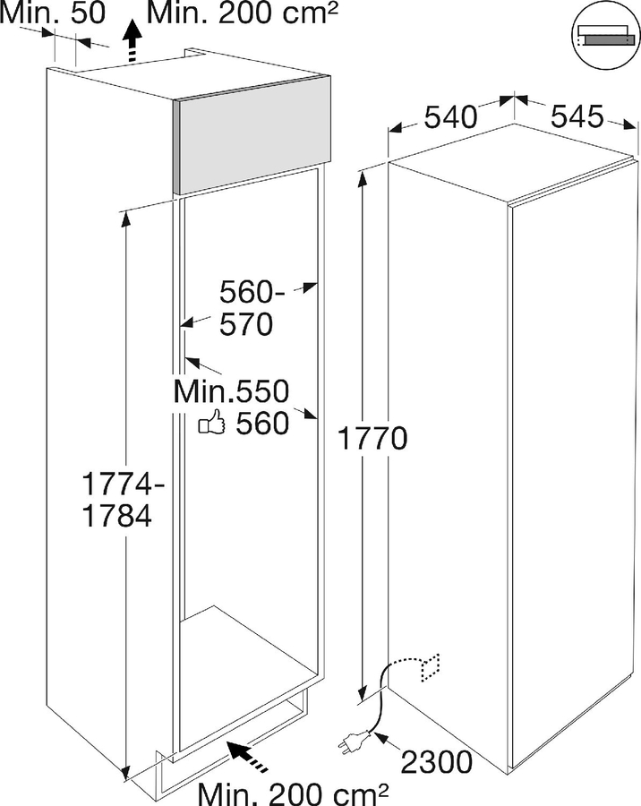 ATAG KS38178A Inbouw Koelkast 2