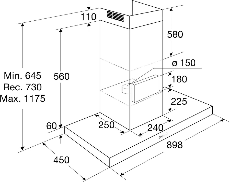ETNA AB290ZT wandschouw afzuigkap 2
