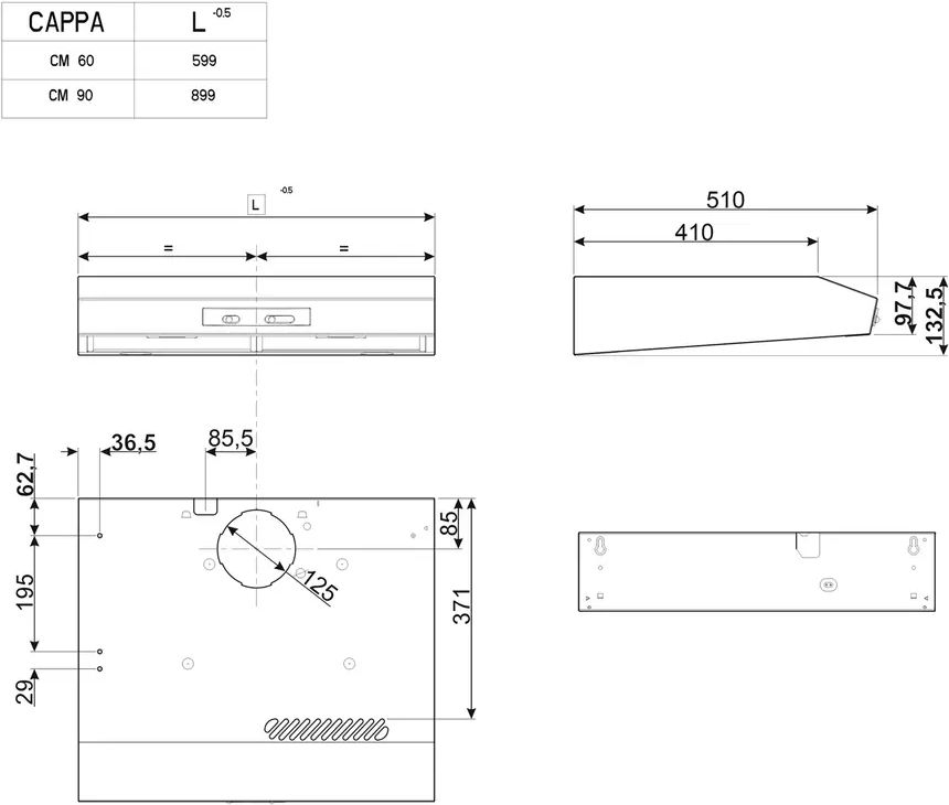 SMEG KTE60E2 Universeel Esthetisch Vlakschermkap - 60 cm 2