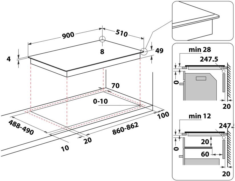 Whirlpool WT 1090 BA inductie kookplaat 2