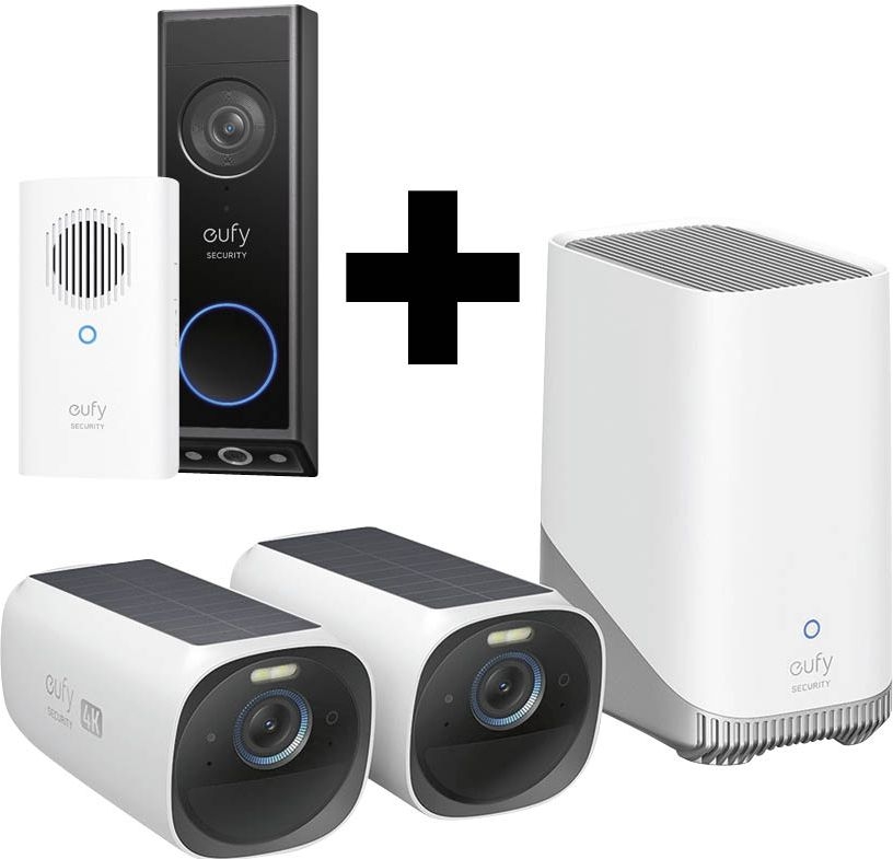 EP:Bundel S330 eufyCam 4K (eufyCam 3) met Video Deurbel E340 & Chime 1