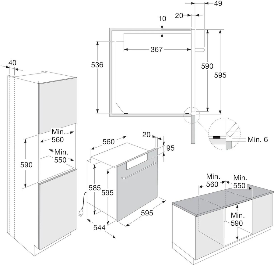 ETNA OP956ZG Inbouw Multifunctionele Oven 2