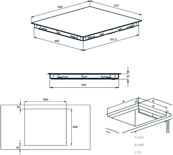 Beko HIC64400E keramische kookplaat 2