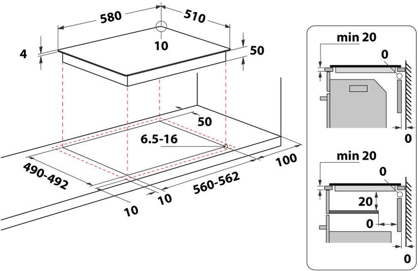 Whirlpool AKM 9010/NE Keramische Kookplaat 2