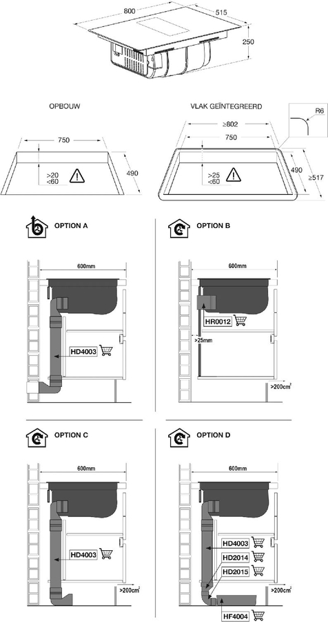 ETNA AKI380ZT Inbouw Kookplaat met Geïntegreerde Afzuiging - 80 cm 2