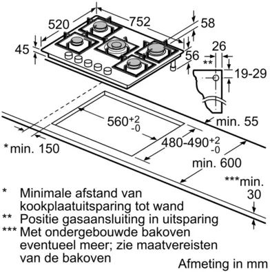 Siemens EP7A6QC20N iQ500 gaskookplaat 2