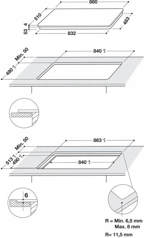 Whirlpool SMP2 9010 C/NE/IXL inductie kookplaat 2