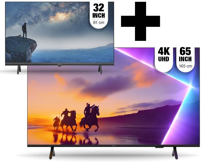 EP:Bundel Philips 65PUS8500 TV met gratis Philips 32PFS6109 TV  1