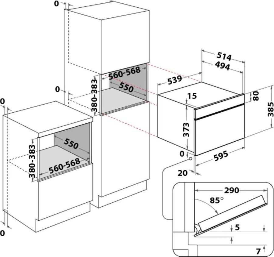 Whirlpool W7 MD460 inbouw combimagnetron 2