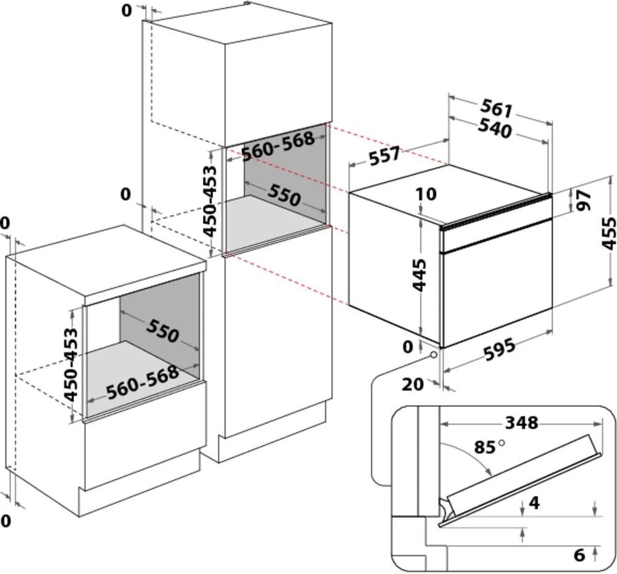 Whirlpool W7 ME450 inbouw combimagnetron 2