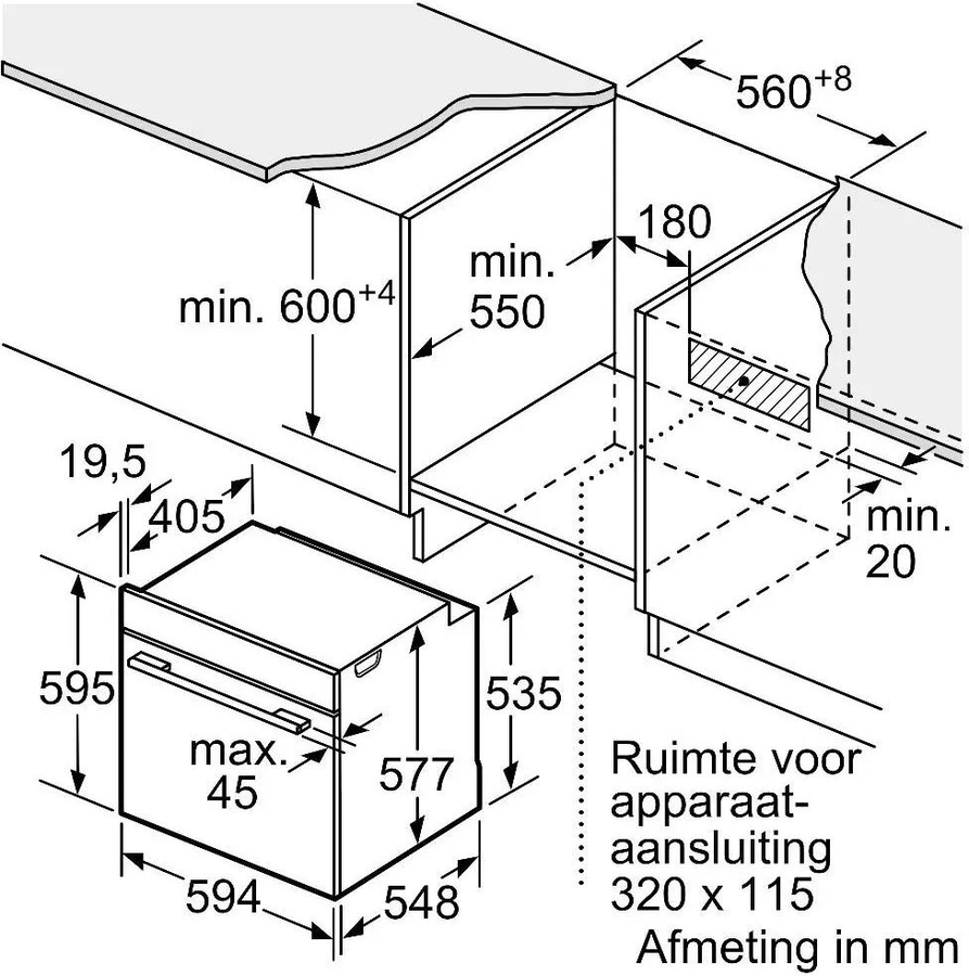 BOSCH HBG7341B1 Serie 8 Inbouwoven 2