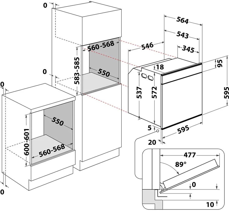 Whirlpool W7 OM4 4S1 P inbouw solo oven 2