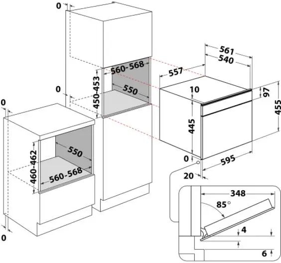 Whirlpool W7 ME450 NB inbouw combimagnetron 2