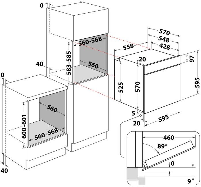 Whirlpool OMR35HR0X Inbouw Elektrische Oven 2