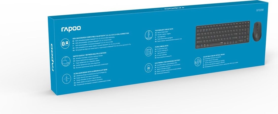Rapoo ​9700M Draadloos Multimode Blade Combo Set QWERTY US 3