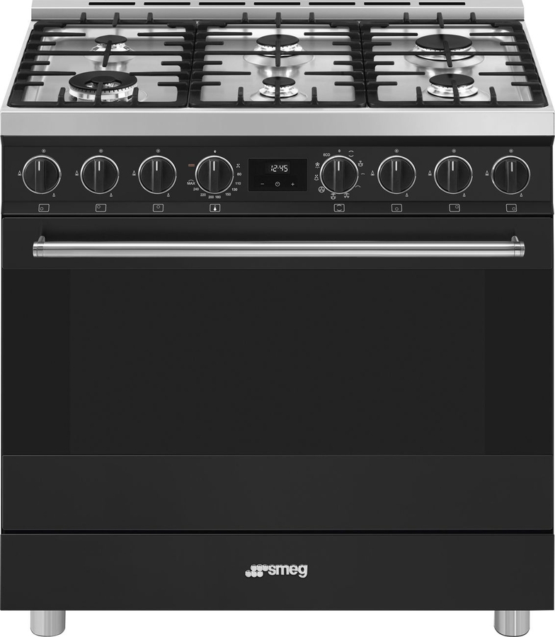 SMEG B91GMMBNLK2 Classici Esthetisch Fornuis met Gas Kookplaat 1