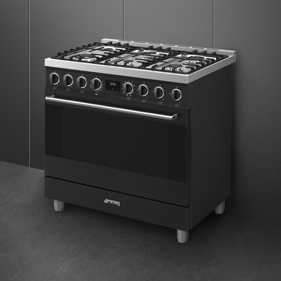 SMEG B91GMMBNLK2 Classici Esthetisch Fornuis met Gas Kookplaat 4