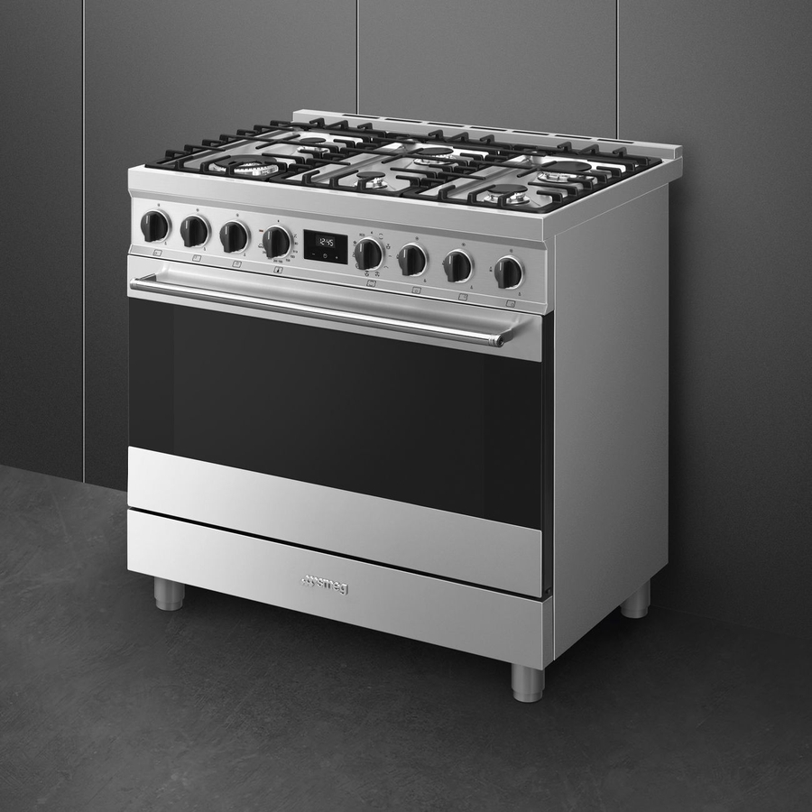 SMEG B91GMXNLK2 Classici Esthetisch Fornuis met Gas Kookplaat 4