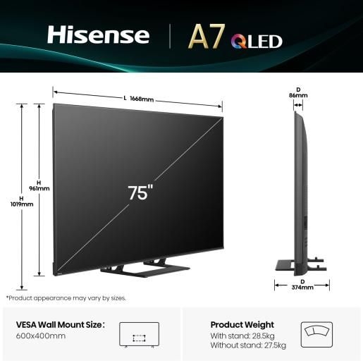 Hisense 75A79Q TV (2025) 2