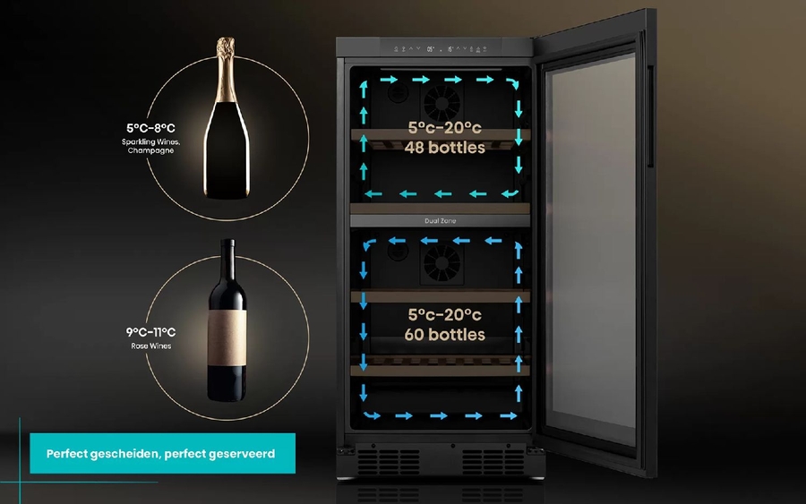 ETNA WKV584 Wijnklimaatkast 20