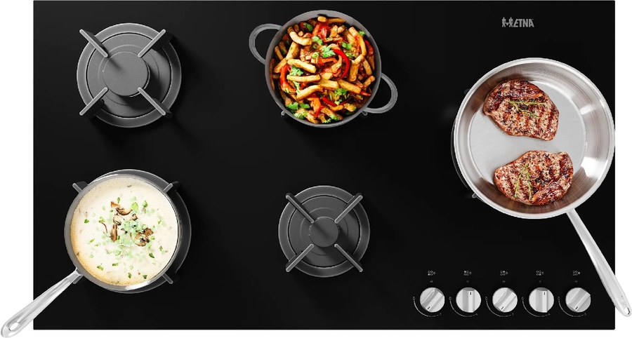ETNA KGG890ZTA Gas-op-glas Inbouw Kookplaat 3
