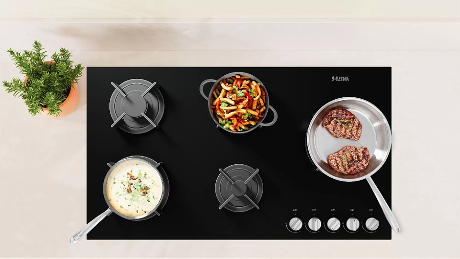ETNA KGG890ZTA Gas-op-glas Inbouw Kookplaat 4
