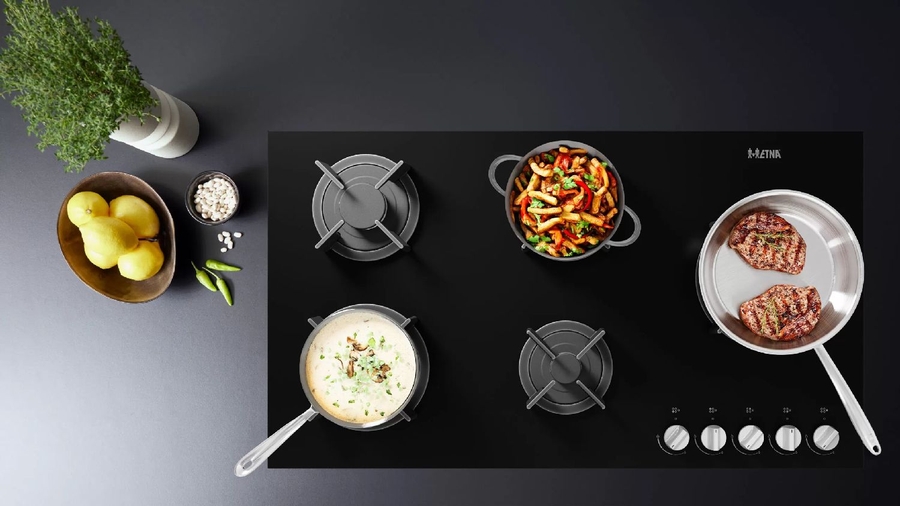 ETNA KGG890ZTA Gas-op-glas Inbouw Kookplaat 5