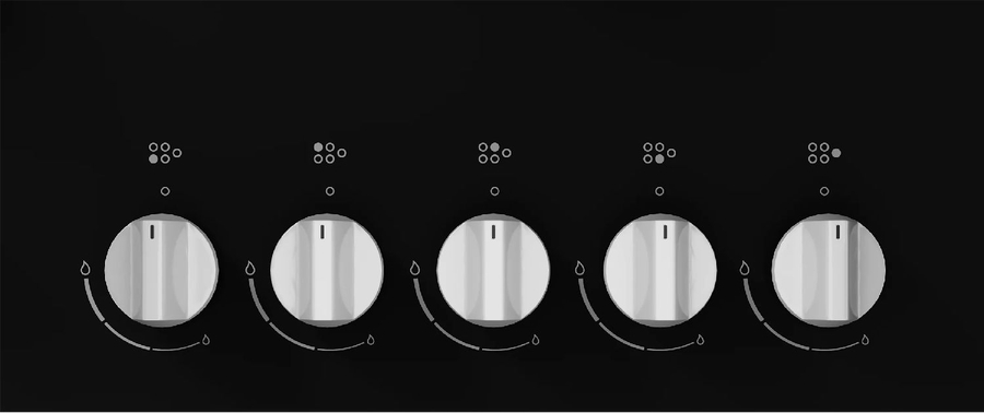ETNA KGG890ZTA Gas-op-glas Inbouw Kookplaat 8