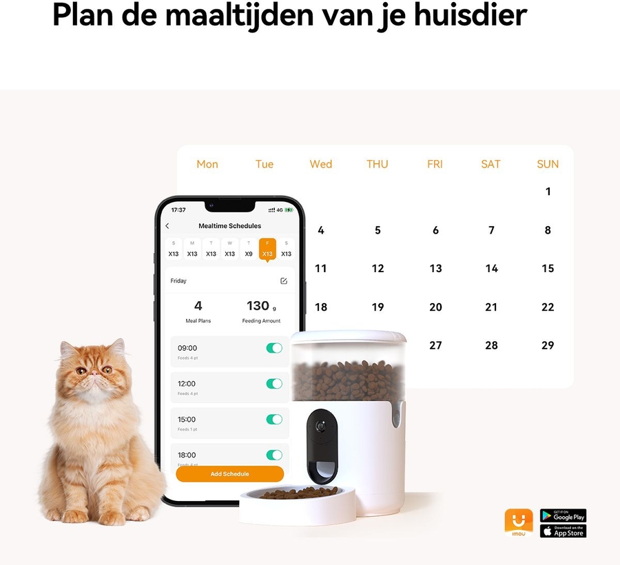 Imou PF1 Slimme Voedseldispenser – Automatische Voerautomaat met Camera & App-bediening 17