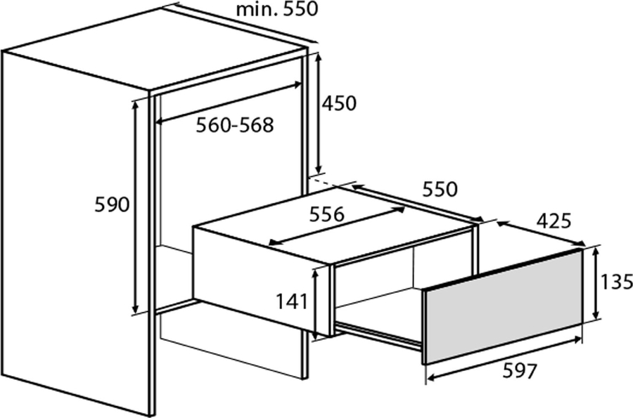 ATAG WD8195D Inbouw Warmhoudlade 2