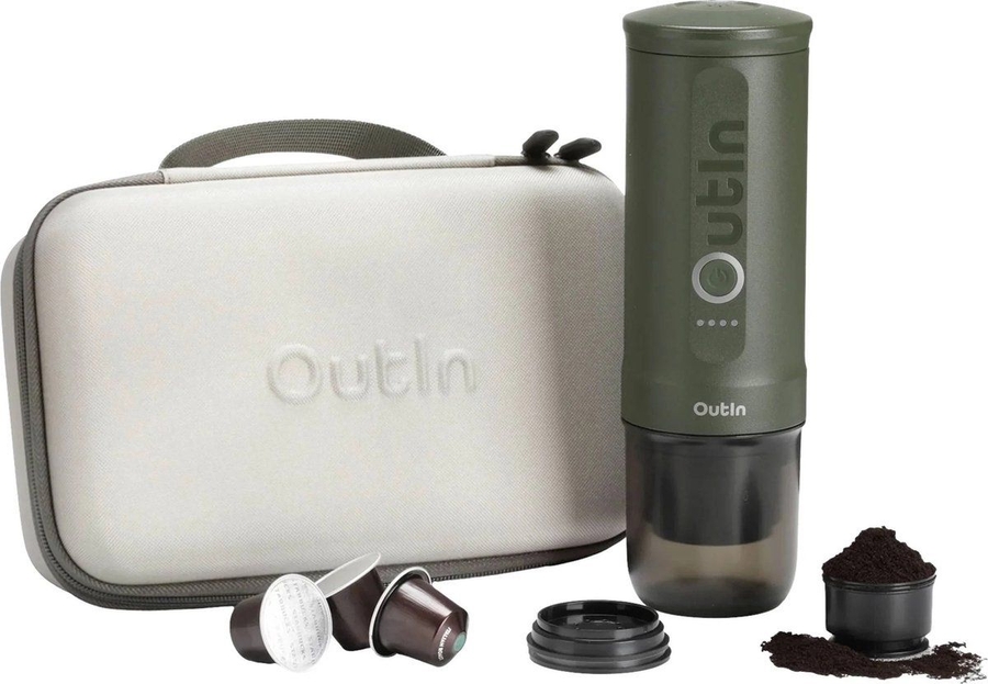 OutIn Nano Draagbare Espresso Machine - Cadeauset - Forest Green 1