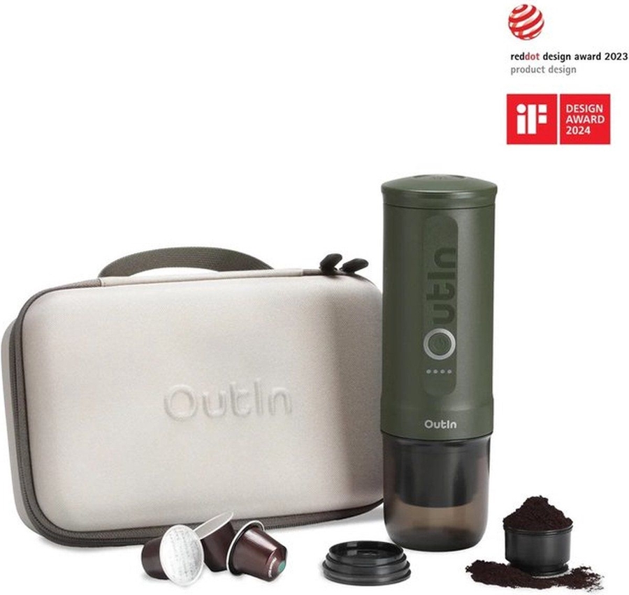 OutIn Nano Draagbare Espresso Machine - Cadeauset - Forest Green 4