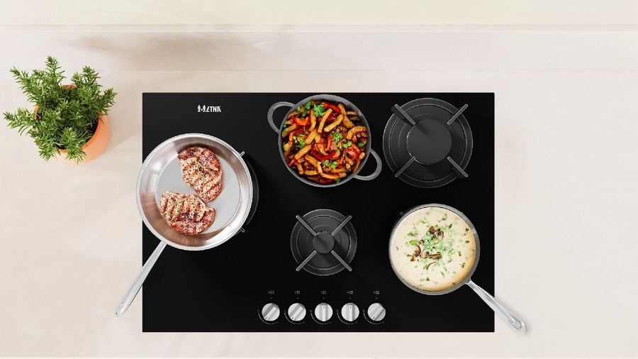 ETNA KGG870ZTA Gas-op-Glas Inbouw Kookplaat 3
