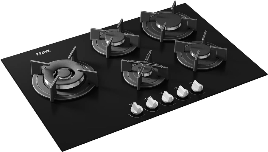 ETNA KGG870ZTA Gas-op-Glas Inbouw Kookplaat 6