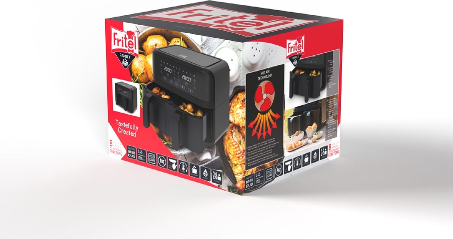FRITEL 8180 SnackTastic DUO Airfryer - Heteluchtfriteuse 7