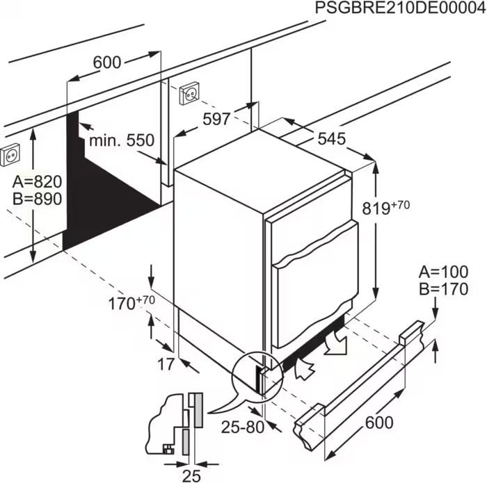 AEG OAB6I82EF Onderbouw Vriezer 2