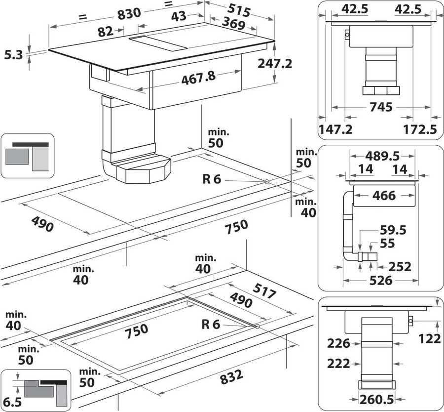 Whirlpool WVHF83BB Inbouw Inductiekookplaat 2