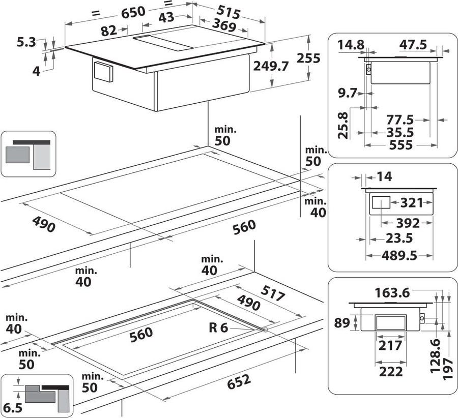 Whirlpool WVH 1065B Inbouw Inductiekookplaat 2