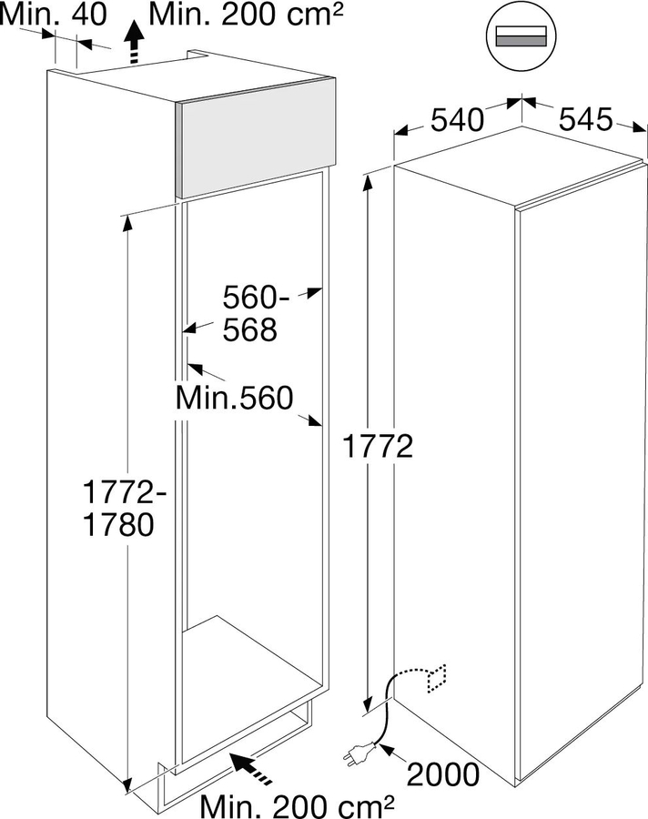 ETNA KKD8178C Inbouw Koelkast  2