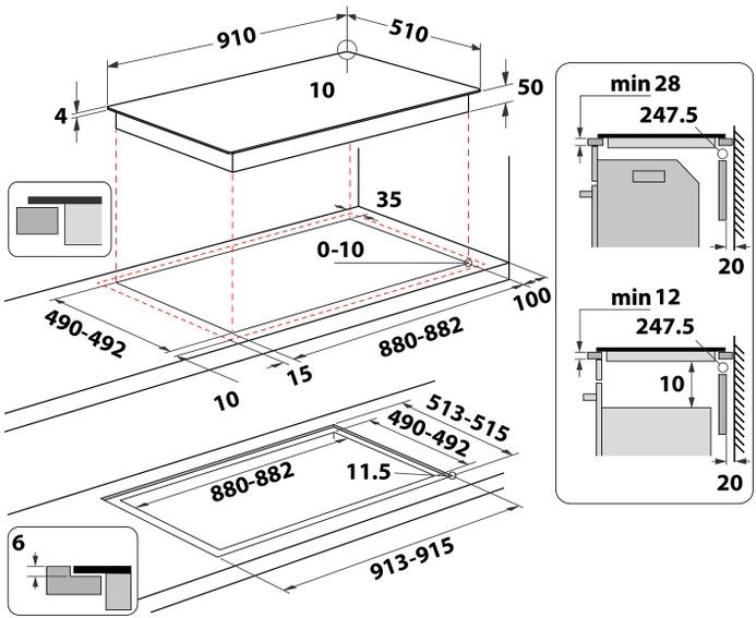 Whirlpool WEX9024DCFF2 Inbouw Inductiekookplaat 2