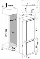 Whirlpool WHC18D051A1 Inbouw Koel-vriescombinatie 2