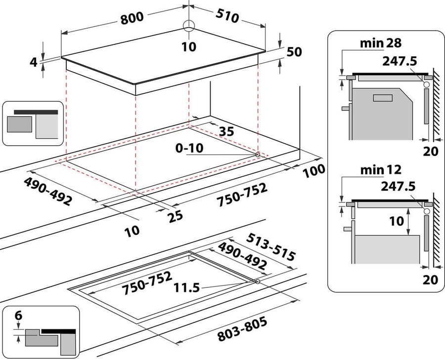 Whirlpool WTX8015DCF Inbouw Inductiekookplaat  2