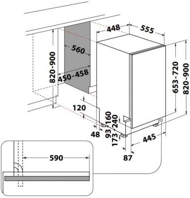 Whirlpool WH2IC10BS7LA0 Inbouw Vaatwasser 2